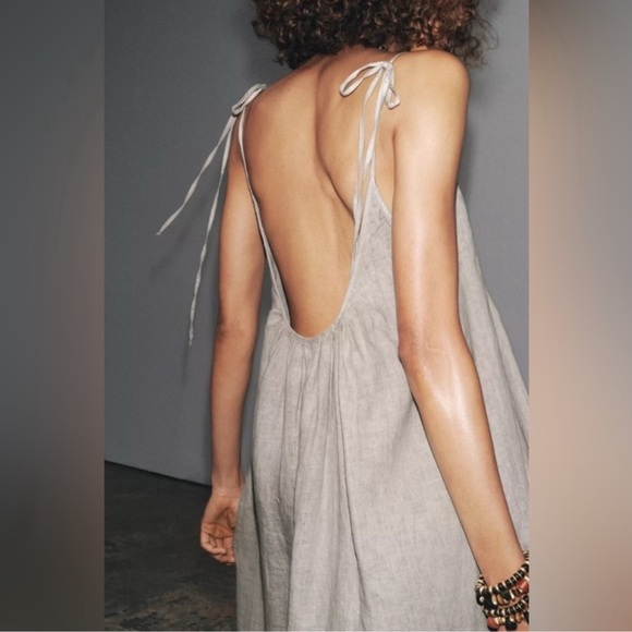 ZARA 100% LINEN STRAPPY
DRESS ZW COLLECTION - Picture 3 of 10